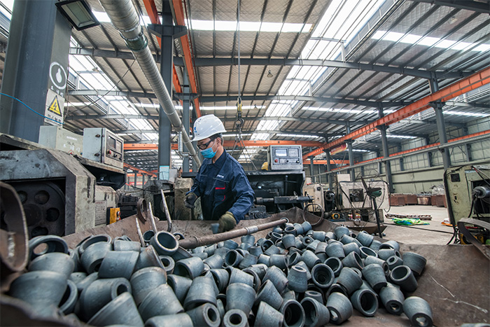 德兴网架配件-锥头加工车间